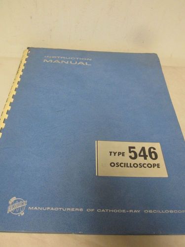 Tektronix type 546 oscilloscope instruction manual for sale