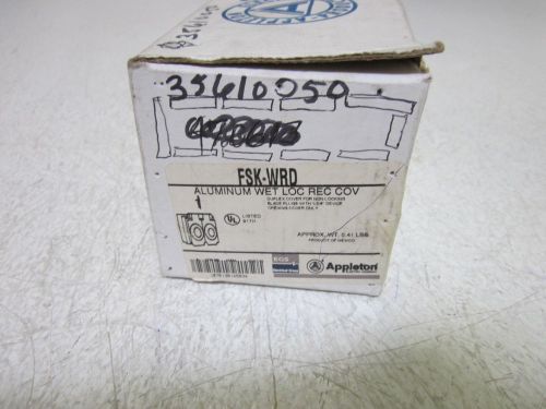 APPLETON FSK-WRD WET LOC RECEP. COVER (AS PICTURED) *NEW IN A BOX*