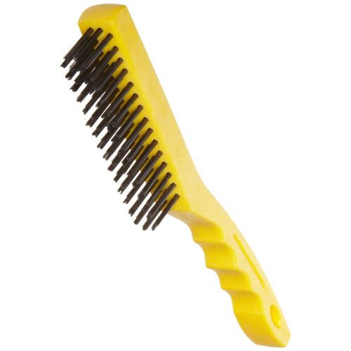 2) rubbermaid commercial  wire brush with  plastic handle,  11&#034; length, yellow for sale