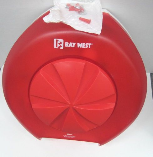Bay West Wausau Red/White bath tissue toilet paper dispenser holds three rolls