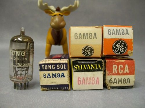 6am8a vacuum tubes  lot of 5 ge / rca / sylvania / tung-sol for sale