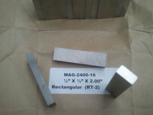 Alnico 5 rectangular magnet precision griound 1/4&#034; H X 1//2&#034; W x 2&#034; long 4 each