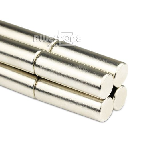 5 pcs Strong Round Long Bar Cylinder Magnets 10 * 30 mm Neodymium Rare Earth N50