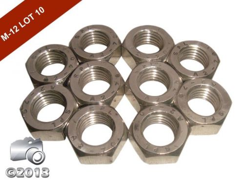 Brand new m 12 hexagon hex full nuts a2 stainless steel din 934– 10 units for sale