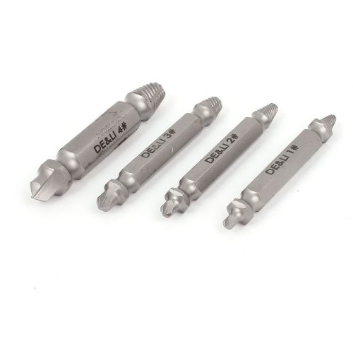 4 pcs screw extractor set broken screws stripped bolts remover for sale
