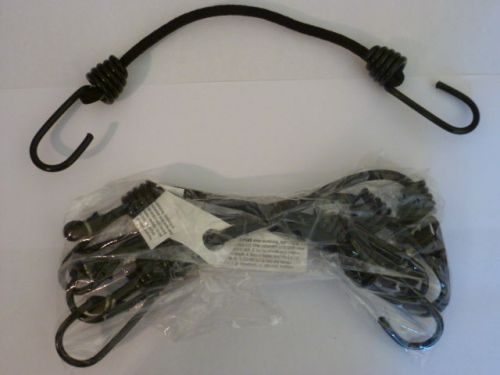 100 ea    bungee cords  black   12&#034;   5/16 diameter   packed 4 / clear bag for sale
