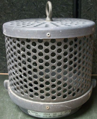 Akron Heavy-duty Barrel Suction Strainer 340-50 5.0&#034; Pyrolite with Rope Eye