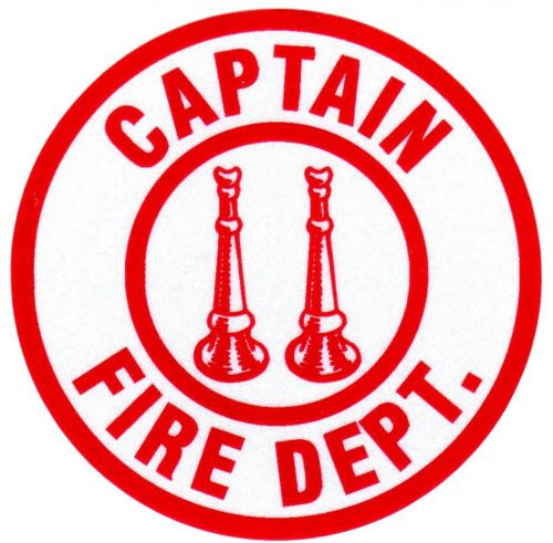 Firefighter Decal?Sticker Round (CAPTAIN FIRE DEPT)
