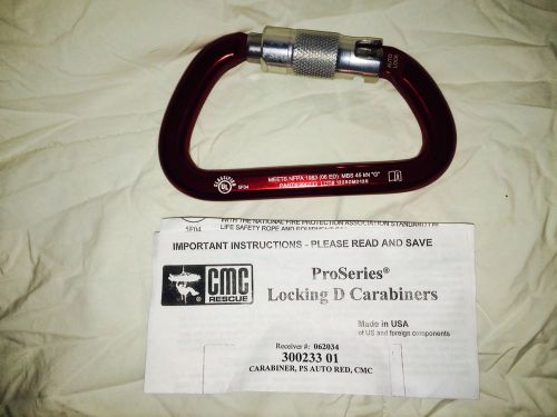 Cmc pro series locking d aluminum carabiner 30023-01 for sale