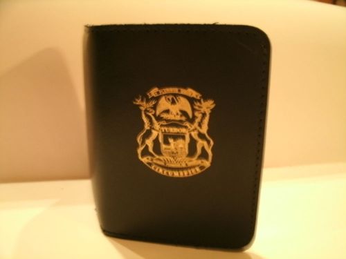Michigan state police badge wallet  gold foil coat of arms seal ct-06 for sale