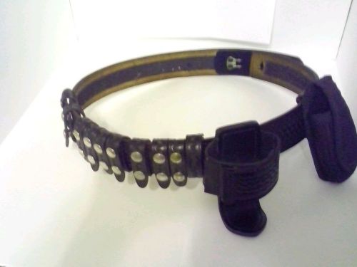 Utility service belt w radio holder/mace/ 10 snap down for sale