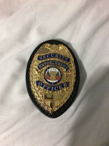 Gold Security Badge W/ Belt Clip