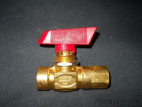 Used hoke brass 1/4&#034; fnpt 2-way integral panel-mount ball valve, 7115f4b for sale