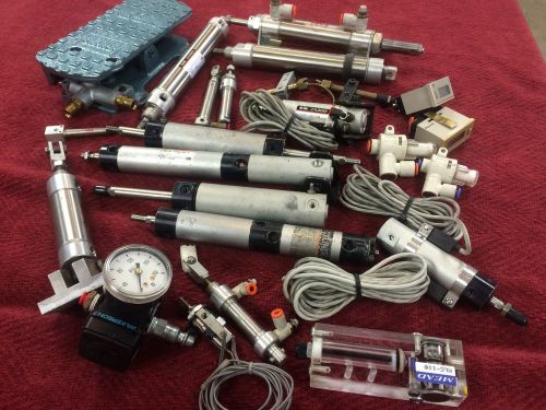 Air Cylinders, foot switch, regulator, for automation, robots, hobbyists
