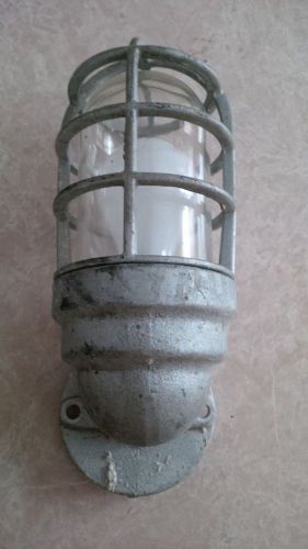 Vintage Crouse Hinds V911 Explosion Proof Cage Light Lamp - Glass Bulb Protector