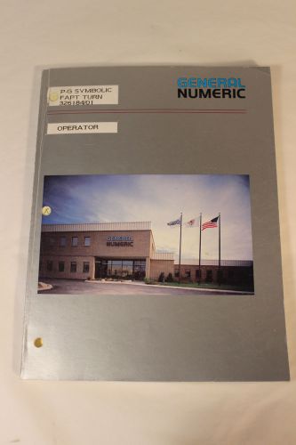 General numeric (fanuc) 326184/01 pg symbolic fapt turn operator  manual for sale