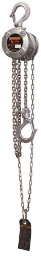 Harrington Mini hand chain Hoist 1/4 Ton Capacity, 10&#039; Lift Aluminum body