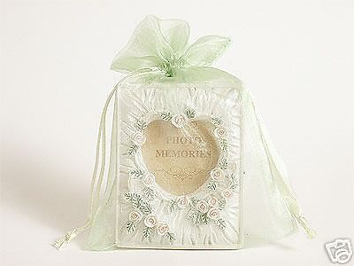 20 PCS 4x5 Pastel Green Organza Fabric Pouch Bags