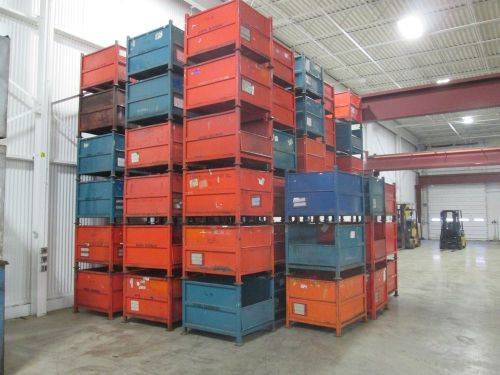(20) Steel Storage/Shipping Containers.with Two Half Drop Gates - Used - AM13807