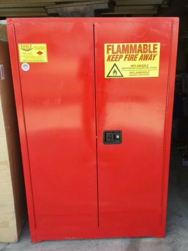45 Gal Flammable Storage Cabinet Paint/ Ink Red Excellent Condition Eagle