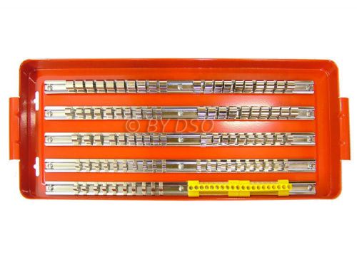 120 Piece Socket Tray Rack Set 1/4&#034; 3/8&#034; and 1/2&#034; Bits Holder 5 Fixed Rays A1201