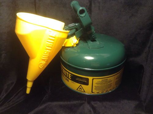 JUSTRITE Type I Safety Can,1 gal,Green