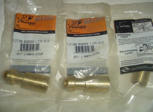 Qty/lot of 4 sharkbite fitting reducers 1 cts x 1/2  p/n u722a~~pipe connectors for sale