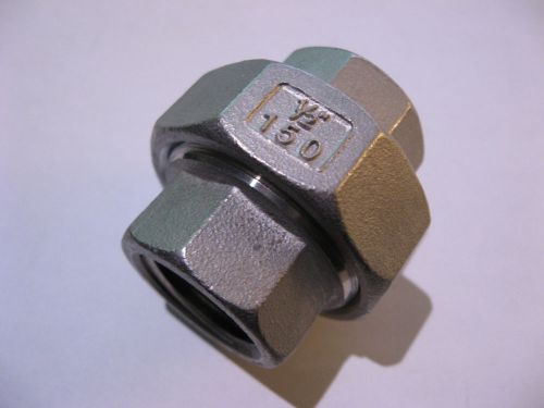 Union fitting 1/2&#034; npt 304 stainless steel - used for sale