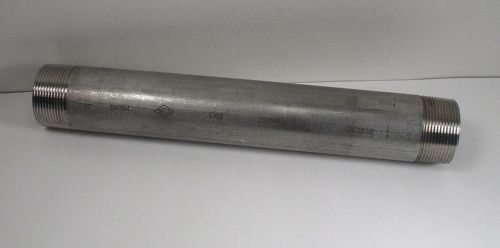 Smith-Cooper S8344NI014120 1-1/2 x 12&#034; 304L Stainless Steel SCH40S Pipe Nipple