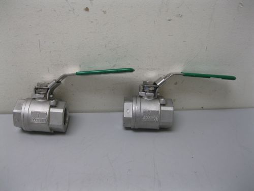 Lot (2) 1&#034; inline industries 2000# wog ss thrd ball valve new h13 (1697) for sale