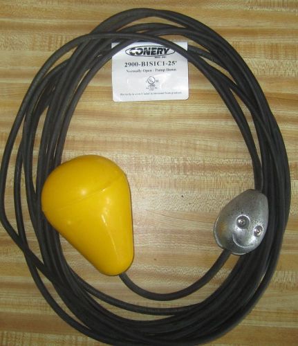 Conery 2900-B1S1C1-25&#039; Normally Open Pump Down Mercury Float Switch 25&#039; Cable