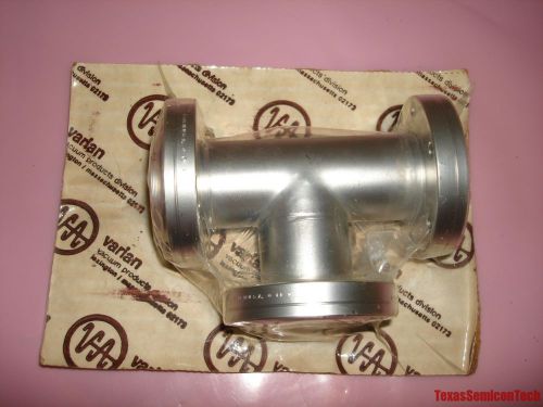 Varian vacuum products T Pipe Fitting - 1 7/8&#034;  6 Hole Fittings 3 Way - New