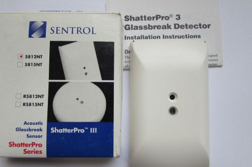 Ge sentrol 5812nt shatterpro 3 alarm acoustic glassbreak detector free ship for sale