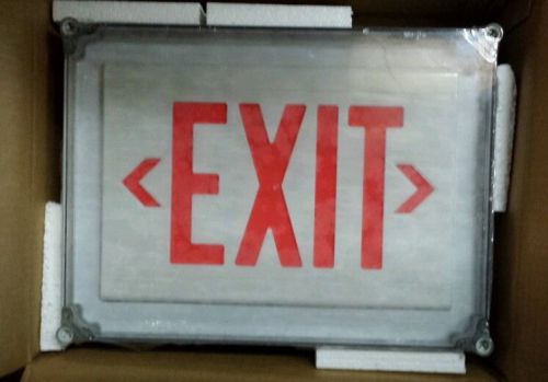 DUAL-LITE, Light forms series LN4XRW LED EXIT SIGN RED LETTERS WET- LOCATION