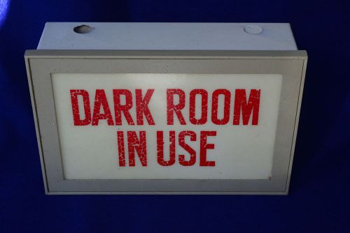 Vintage prescolite dark room in use sign recessed  incandescent fixture for sale