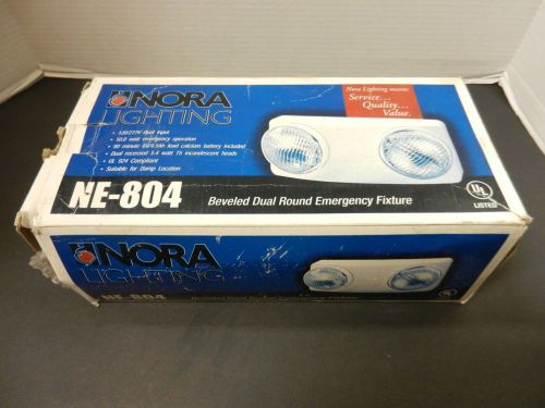 NE-804 Nora Lighting Beveled Dual Round Emergency Fixture *Never Used*