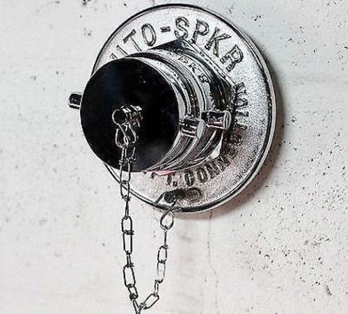 2-1/2&#034; nst fire department connection with polished chrome plug &amp; wall plate for sale