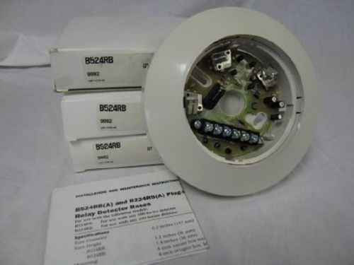 (3) System Sensor B524RB Plug-in Relay Detector Bases