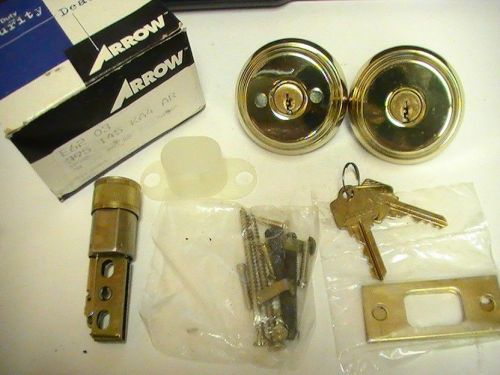 Arrow us e62 03 395 145 deadbolt heavy duty double cylinder dead lock brass for sale