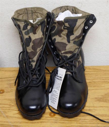 RARE NEW OLD STOCK VIETNAM ERA CAMOUFLAGE COMBAT TROPICAL JUNGLE BOOTS SIZE 10R