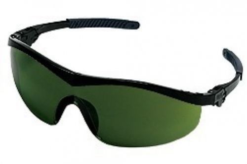 12 pairs mcr crews st1150 storm safety glasses black frame 5.0 green ir  lens for sale