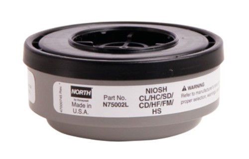 North N75002 Acid Gas/Formaldehyde Cartridge for Air Purifying Respirator- 2/pk
