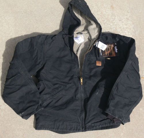 Carhartt sherpa lined jacket color black size 2xl hooded for sale
