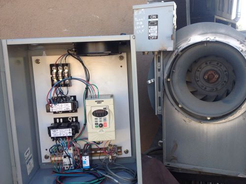 Dayton industrial blower with 3 phase motor, knife sw, custom ac controller for sale