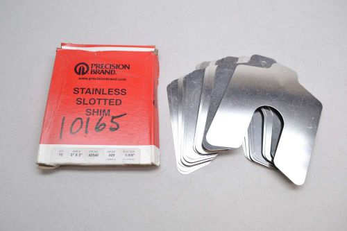 NEW PRECISION BRAND 42540 5X5IN .020 GAUGE STAINLESS SLOTTED SHIM D429310