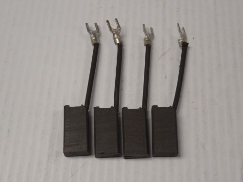 (4) NO NAME CARBON MOTOR BRUSH 1-1/4&#034; LENGTH 5/8&#034; WIDTH 3/8&#034; THICK FORK TERMINAL