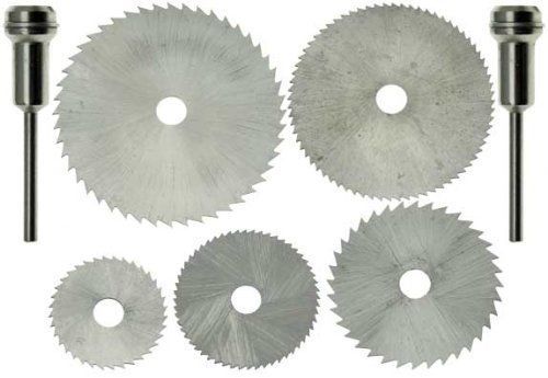 New 5pc High Speed Steel Saw Blade +2 Mandrels Rotary Tool US FAST FREE SHIPPING