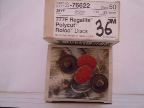 3M ROLOC  - 777F Regalite Polycut Roloc Discs 1&#034;  Grade 36YF   -  (2 boxes)