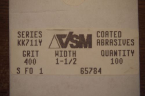VSM Abrasives KK711Y Quik-Change Discs 1-1/2&#034; 400 grit 100-Pcs
