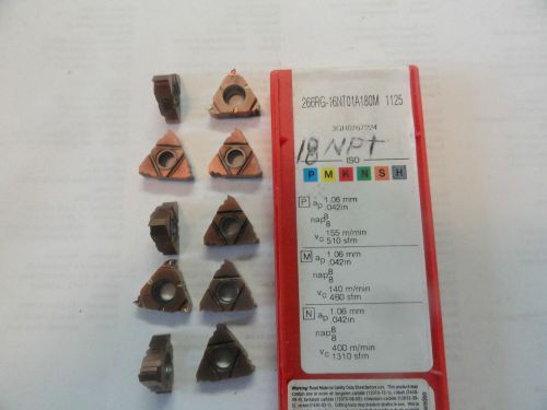 Sandvik carbide lay down threading inserts, 266rg-16nt01a180m, grade 1125 for sale